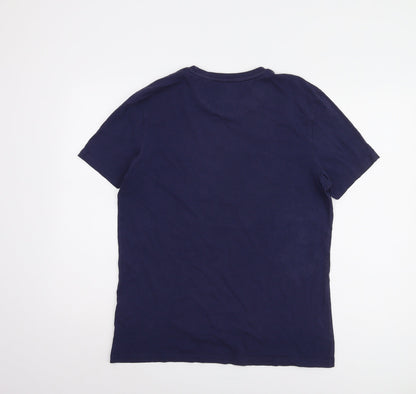Lyle & Scott Men’s Blue T-Shirt Size L Short Sleeve