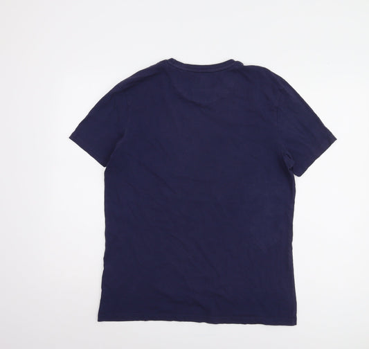 Lyle & Scott Men’s Blue T-Shirt Size L Short Sleeve