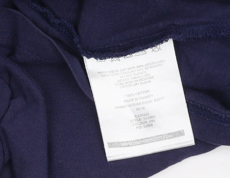 Lyle & Scott Men’s Blue T-Shirt Size L Short Sleeve