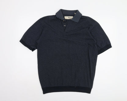 Penmans Men's Black Short Sleeve Polo Size L