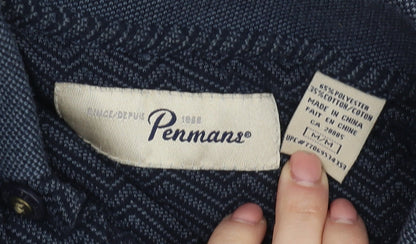 Penmans Men's Black Short Sleeve Polo Size L