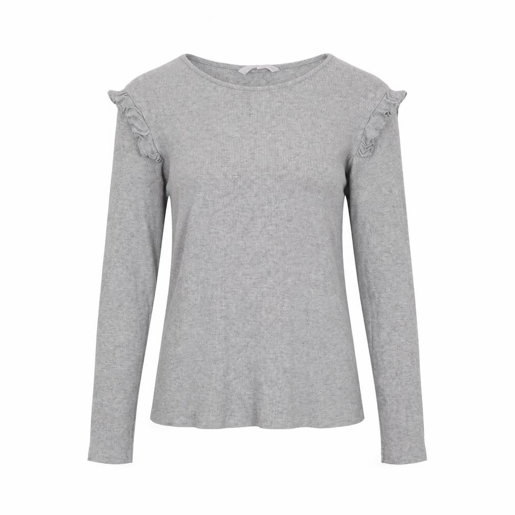 Womens UK Size 14 Red Herring Grey Basic T-Shirt