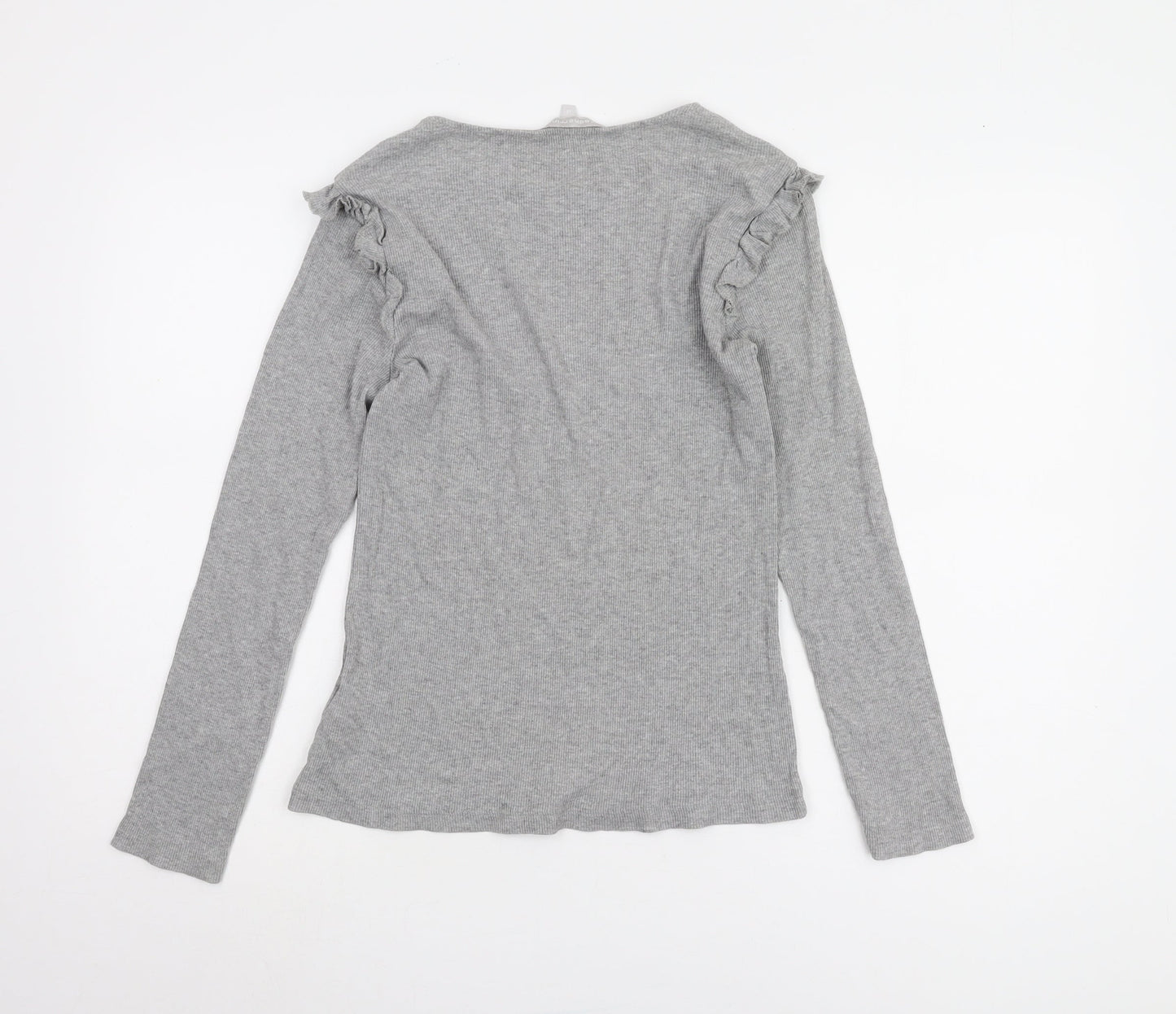 Womens UK Size 14 Red Herring Grey Basic T-Shirt