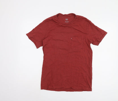 Levi's Men's Red Crew Neck T-Shirt Size S