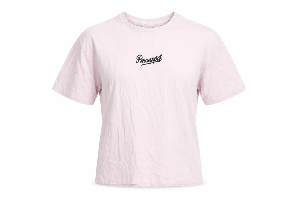 Womens UK Size XS Pineapple Pink Basic T-Shirt