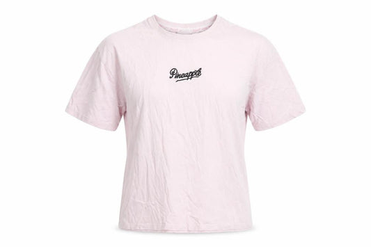 Womens UK Size XS Pineapple Pink Basic T-Shirt