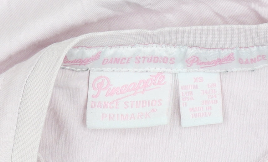 Pineapple Women’s Pink XS Embroidered T-Shirt