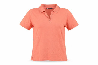 Womens UK Size M Isle Orange Basic Polo