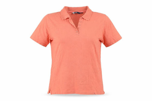 Womens UK Size M Isle Orange Basic Polo