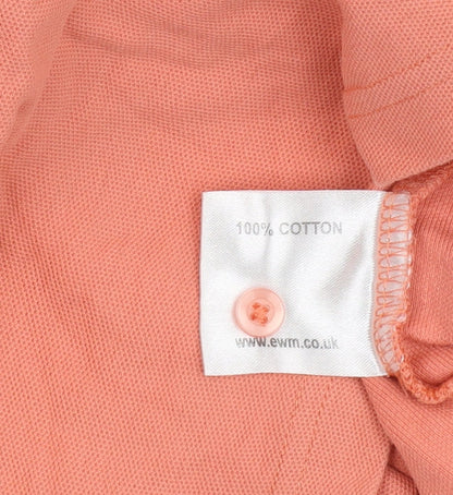 Isle Women's Orange M Polo Shirt, Casual, Cotton