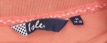 Isle Women's Orange M Polo Shirt, Casual, Cotton