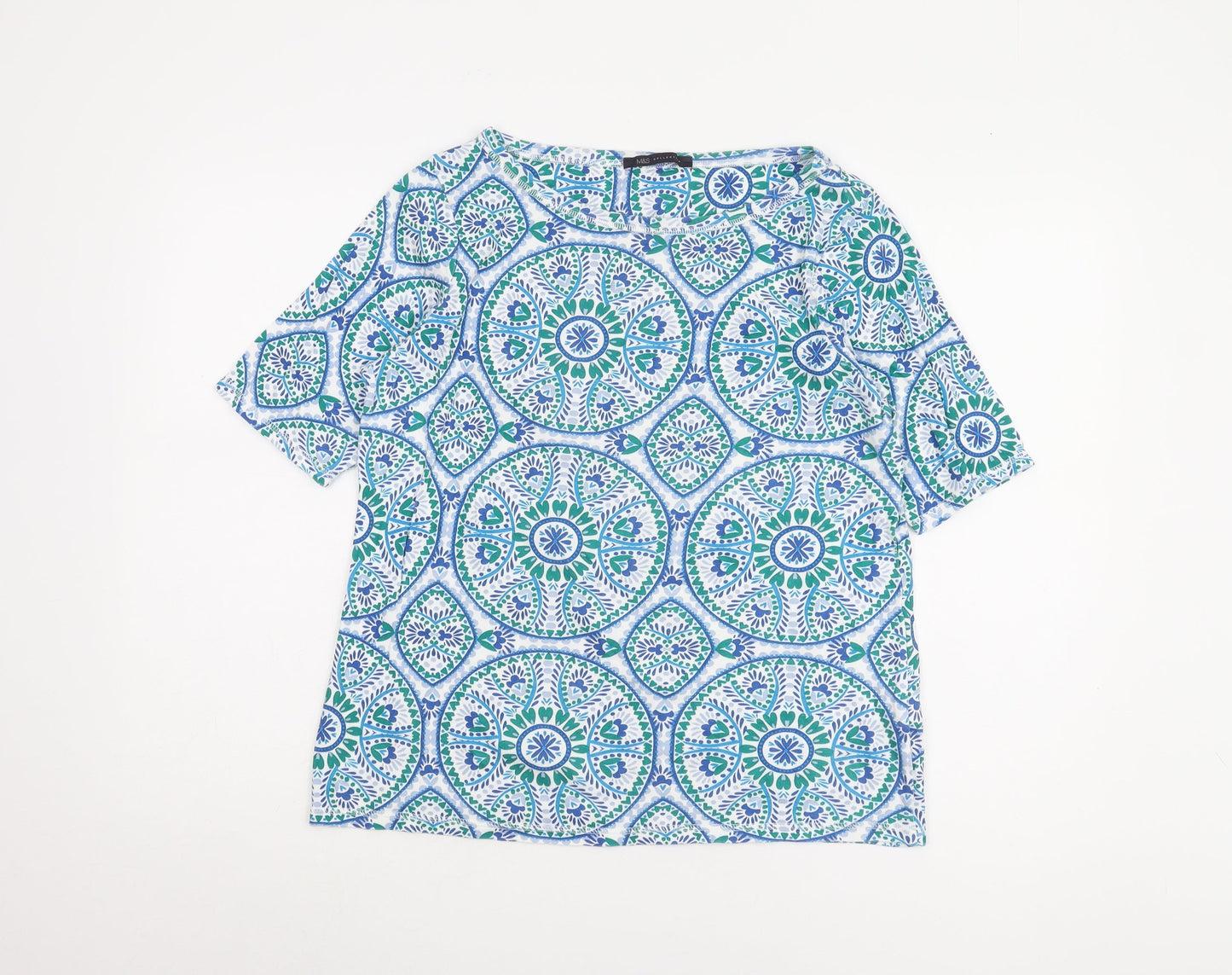 Womens UK Size 18 Marks and Spencer Multicoloured Basic Blouse