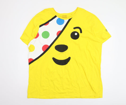 George Men’s Yellow 3XL Graphic Print T-Shirt