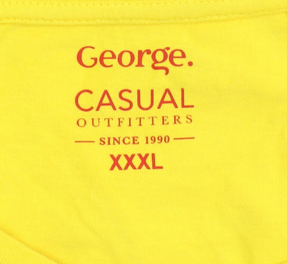 George Men’s Yellow 3XL Graphic Print T-Shirt