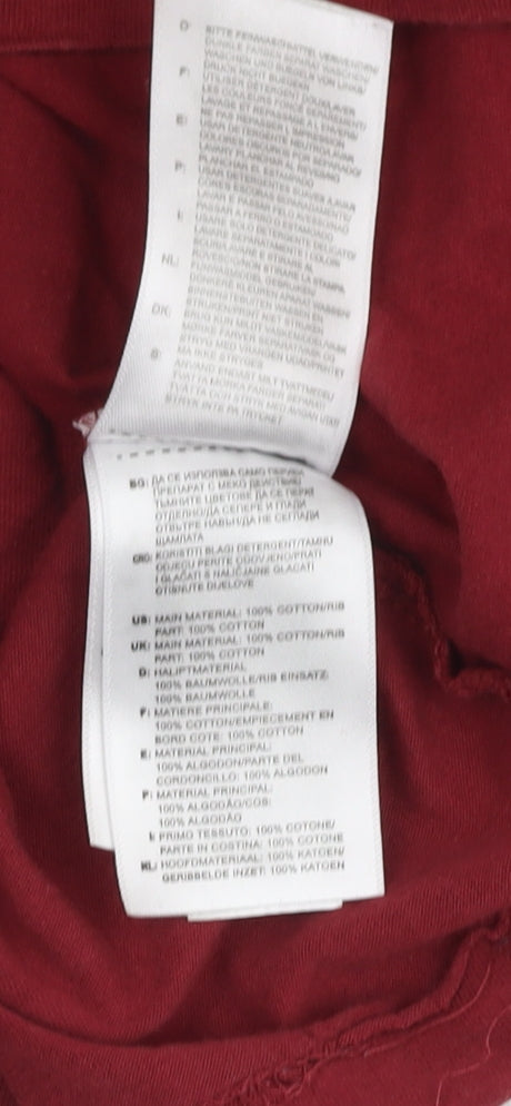 Adidas Men's Red Large Logo T-Shirt