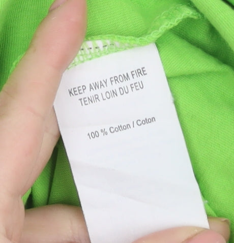 Puma Men's Green V-Neck T-Shirt M