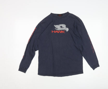 Hawk Boys Blue Sweatshirt L Long Sleeve Graphic