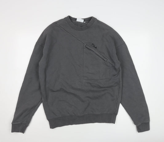 Mens UK Size S FILA Grey Pullover Sweatshirt