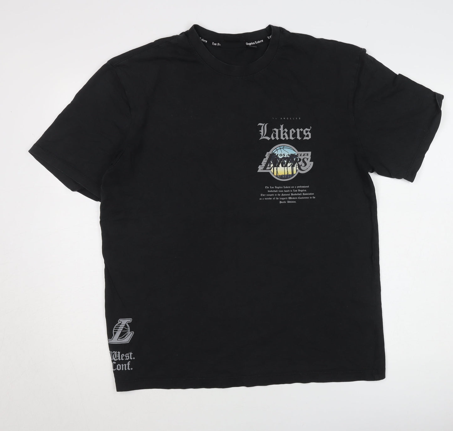 Primark Men’s Black NBA Lakers T-Shirt Size M