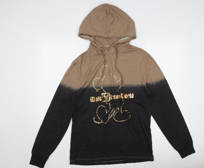 Womens UK Size S Disney Brown Pullover Hoodie