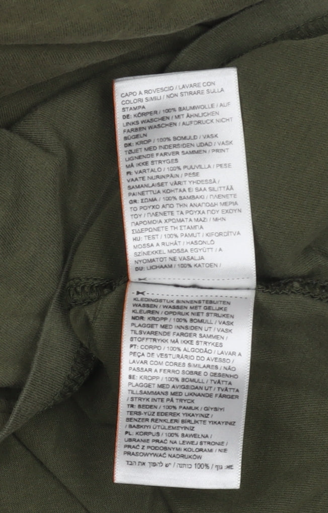 Superdry Men's Green Cotton T-Shirt, Size S, Crew Neck