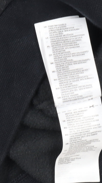 adidas Men's Black Hoodie L Pullover Fleece Logo