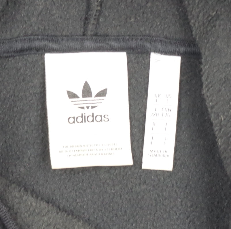 adidas Men's Black Hoodie L Pullover Fleece Logo