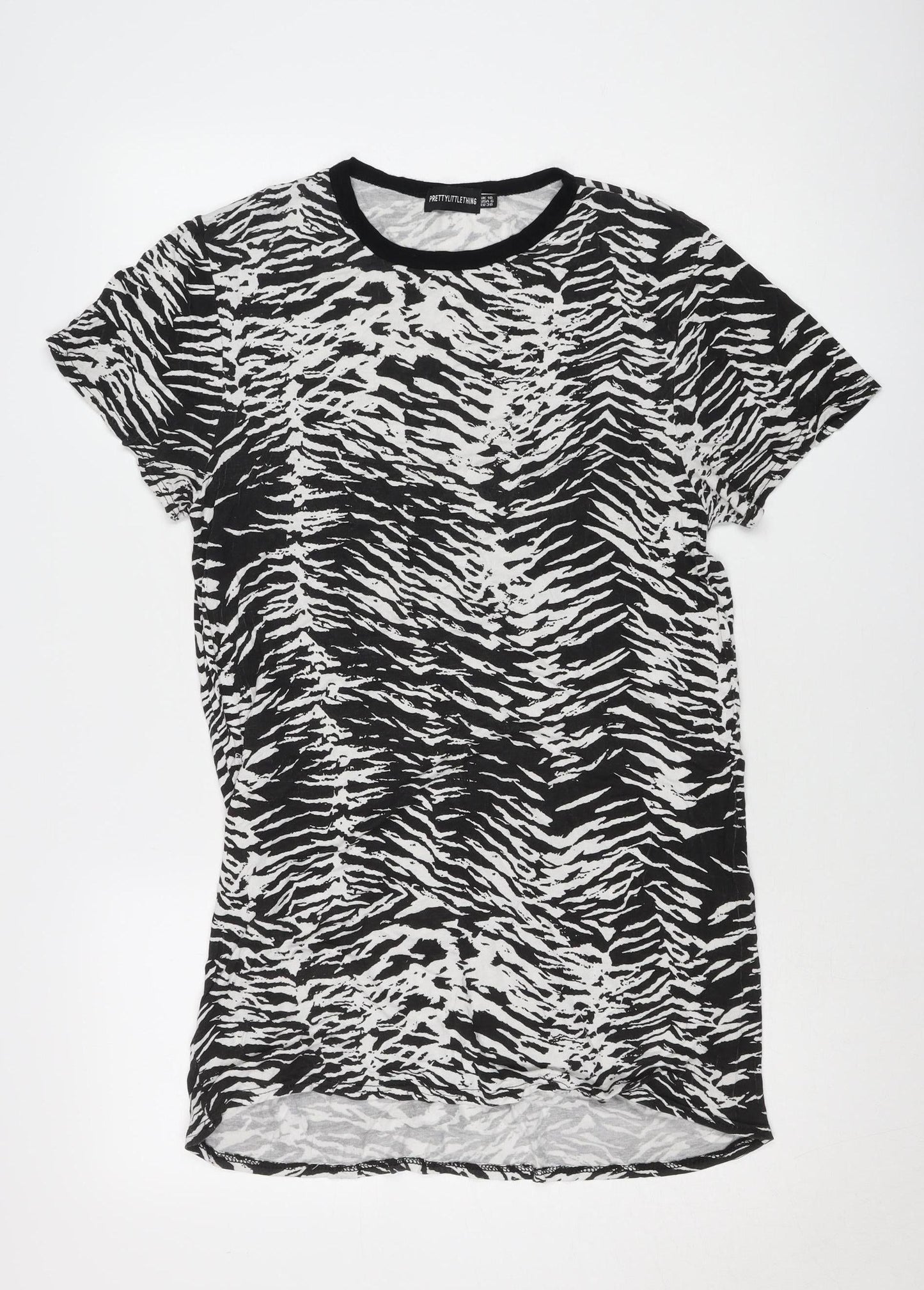 PrettyLittleThing Women's Black T-Shirt Dress, Size 10