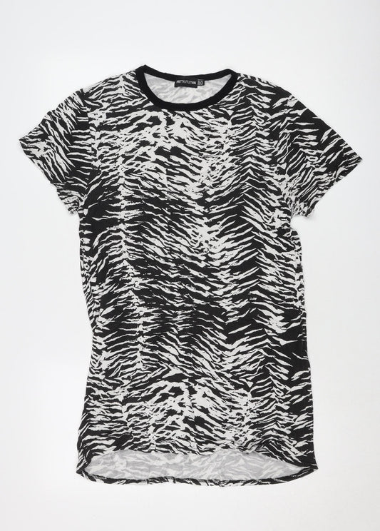 PrettyLittleThing Women's Black T-Shirt Dress, Size 10