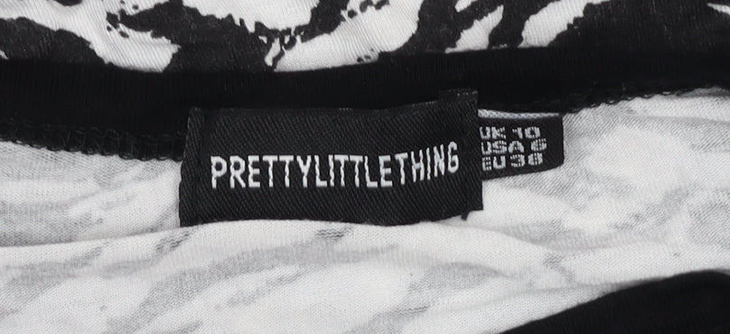 PrettyLittleThing Women's Black T-Shirt Dress, Size 10