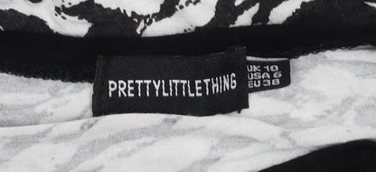 PrettyLittleThing Women's Black T-Shirt Dress, Size 10