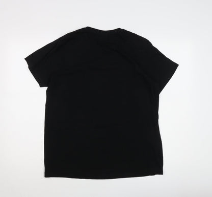 Clique Men's Black Graphic T-Shirt - Size L