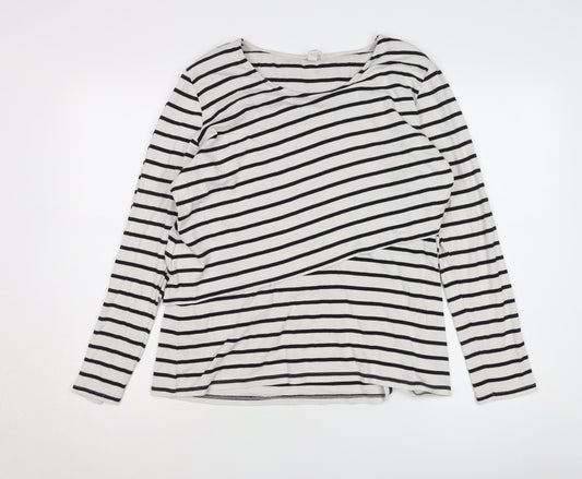 Womens UK Size 12 H&M Black Basic T-Shirt