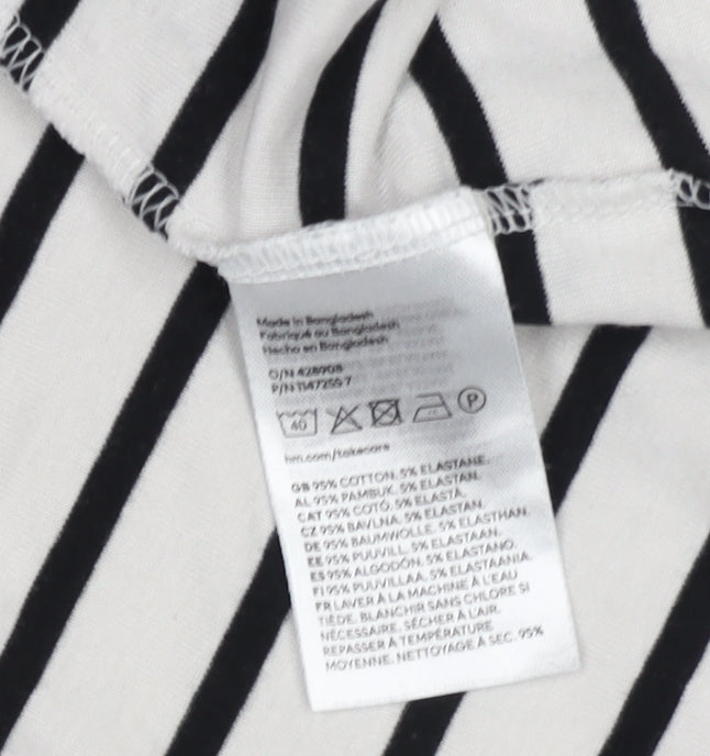 Womens UK Size 12 H&M Black Basic T-Shirt