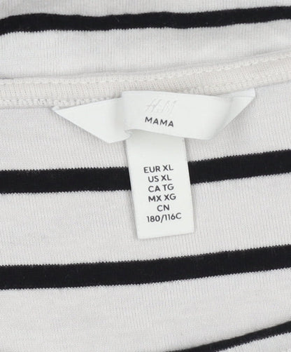 Womens UK Size 12 H&M Black Basic T-Shirt