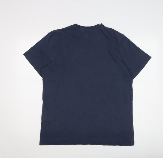 Levi's Men's Blue Graphic Print Logo T-Shirt L