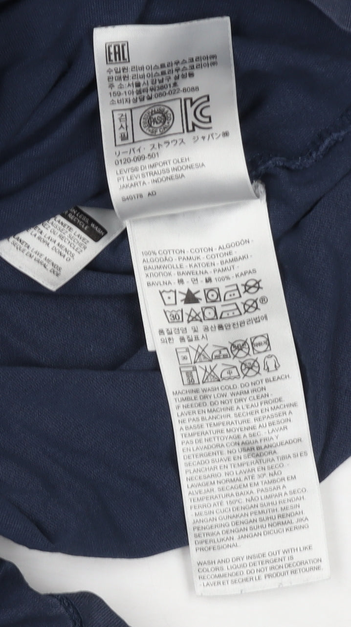 Levi's Men's Blue Graphic Print Logo T-Shirt L