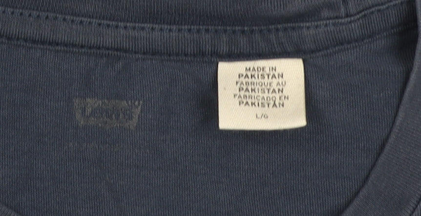 Levi's Men's Blue Graphic Print Logo T-Shirt L
