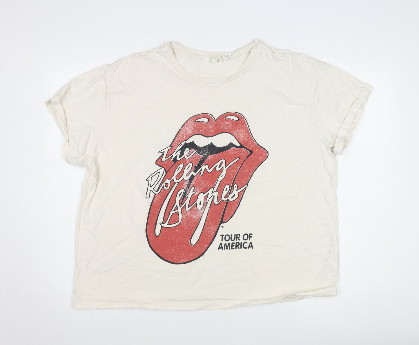 Unisex Adults UK Size XL H&M White Basic T-Shirt