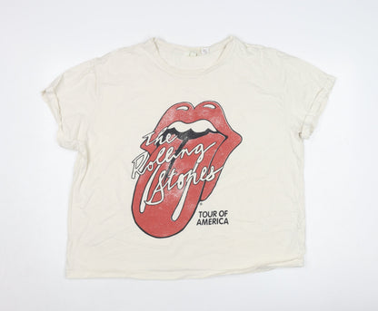 Unisex Adults UK Size XL H&M White Basic T-Shirt