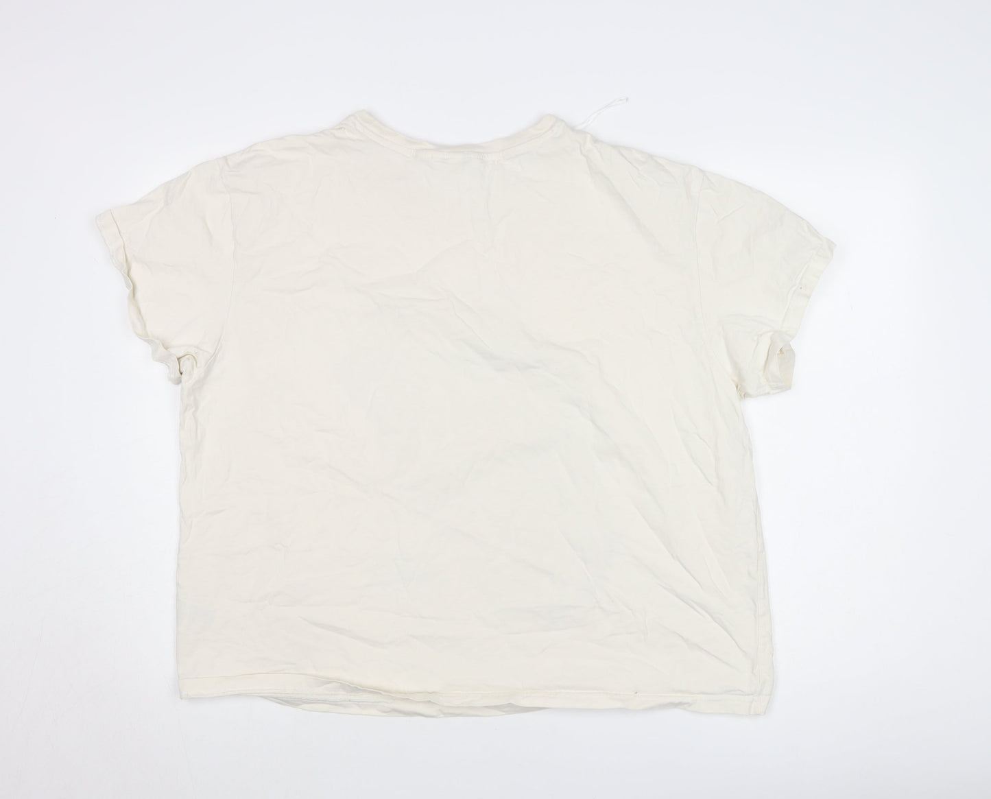 Unisex Adults UK Size XL H&M White Basic T-Shirt