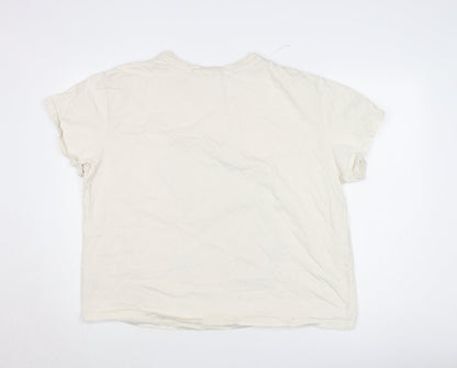 Unisex Adults UK Size XL H&M White Basic T-Shirt
