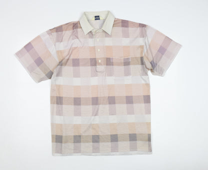 Pegasus Men's Multicoloured Check Polo Shirt M