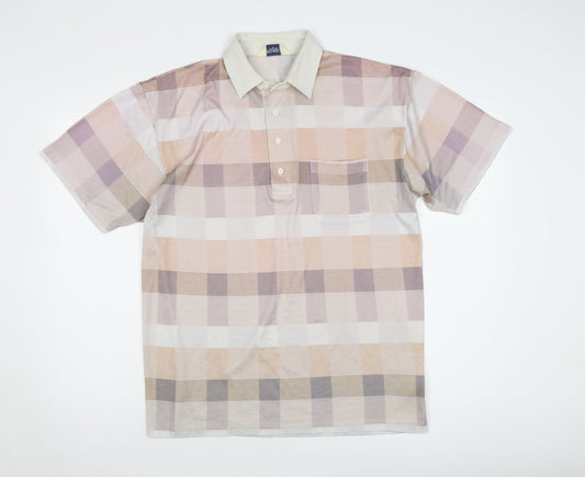 Pegasus Men's Multicoloured Check Polo Shirt M