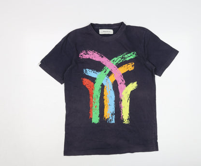 Fenchurch Men's Black Graphic Print T-Shirt Size S