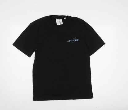 Mens UK Size XS COLLUSION Black  T-Shirt