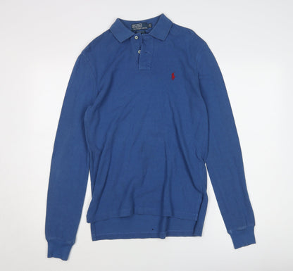 Ralph Lauren Men's Blue Long Sleeve Polo Shirt S
