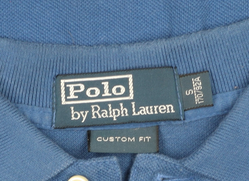 Ralph Lauren Men's Blue Long Sleeve Polo Shirt S