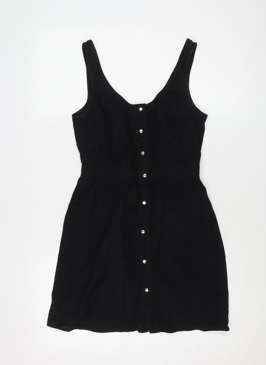 ASOS Women's Black Sleeveless Cotton Dress Size 6