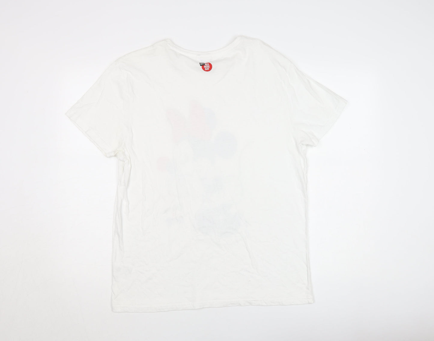 Unisex Adults UK Size L Comic Relief White  T-Shirt